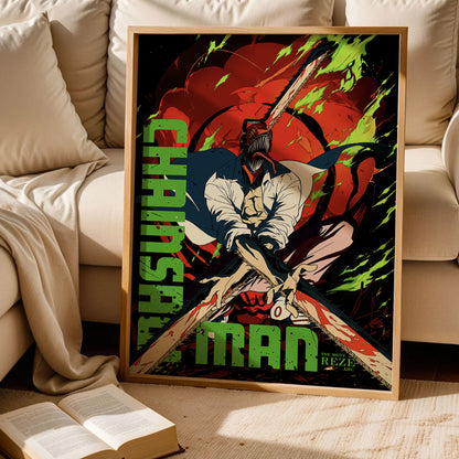 Chainsaw Man Denji Anime Poster