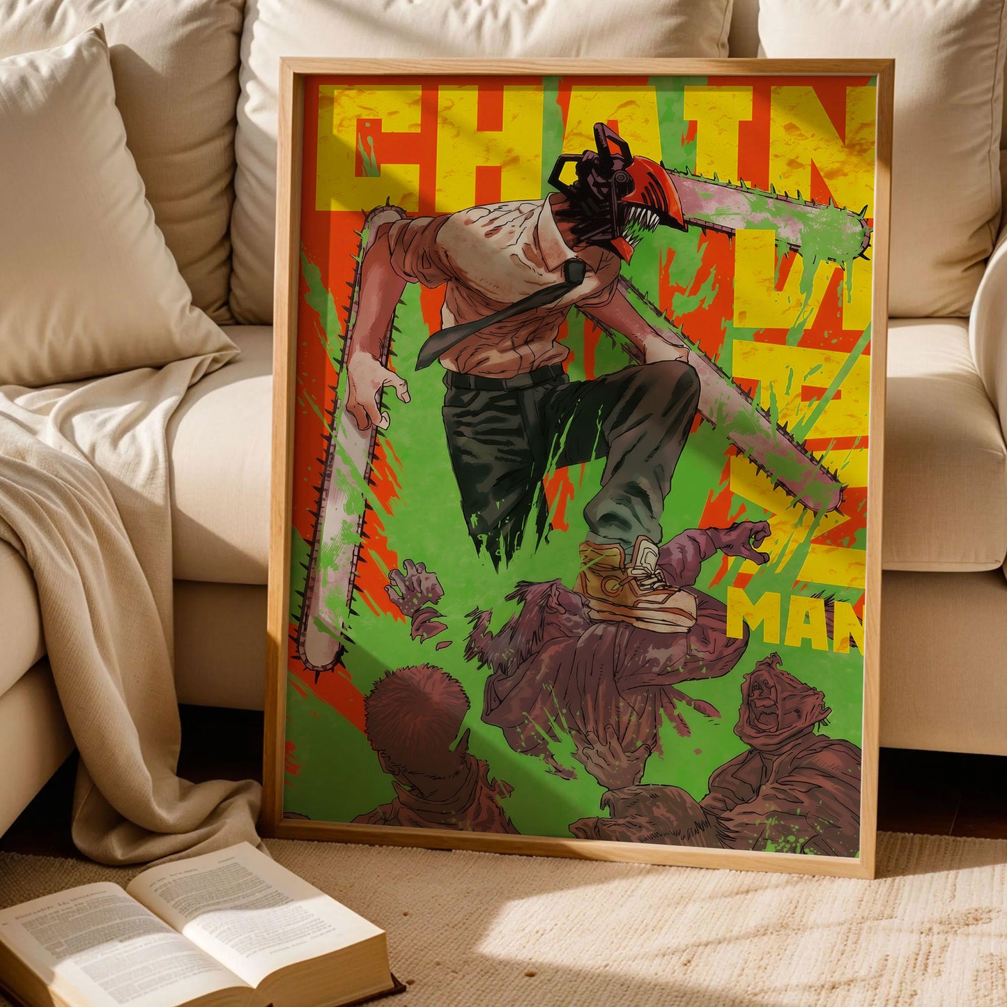 Chainsaw Man Manga Cover Anime Poster