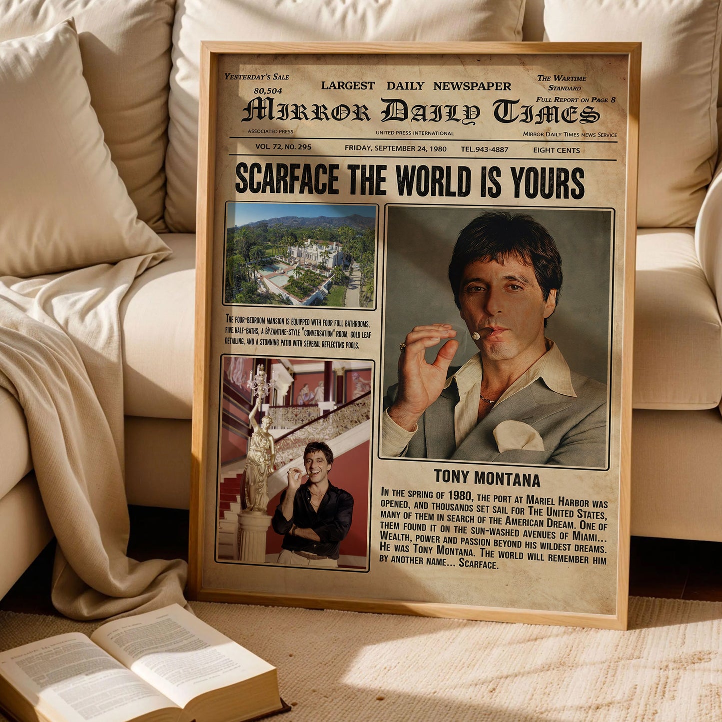 Scarface Newspaper Poster