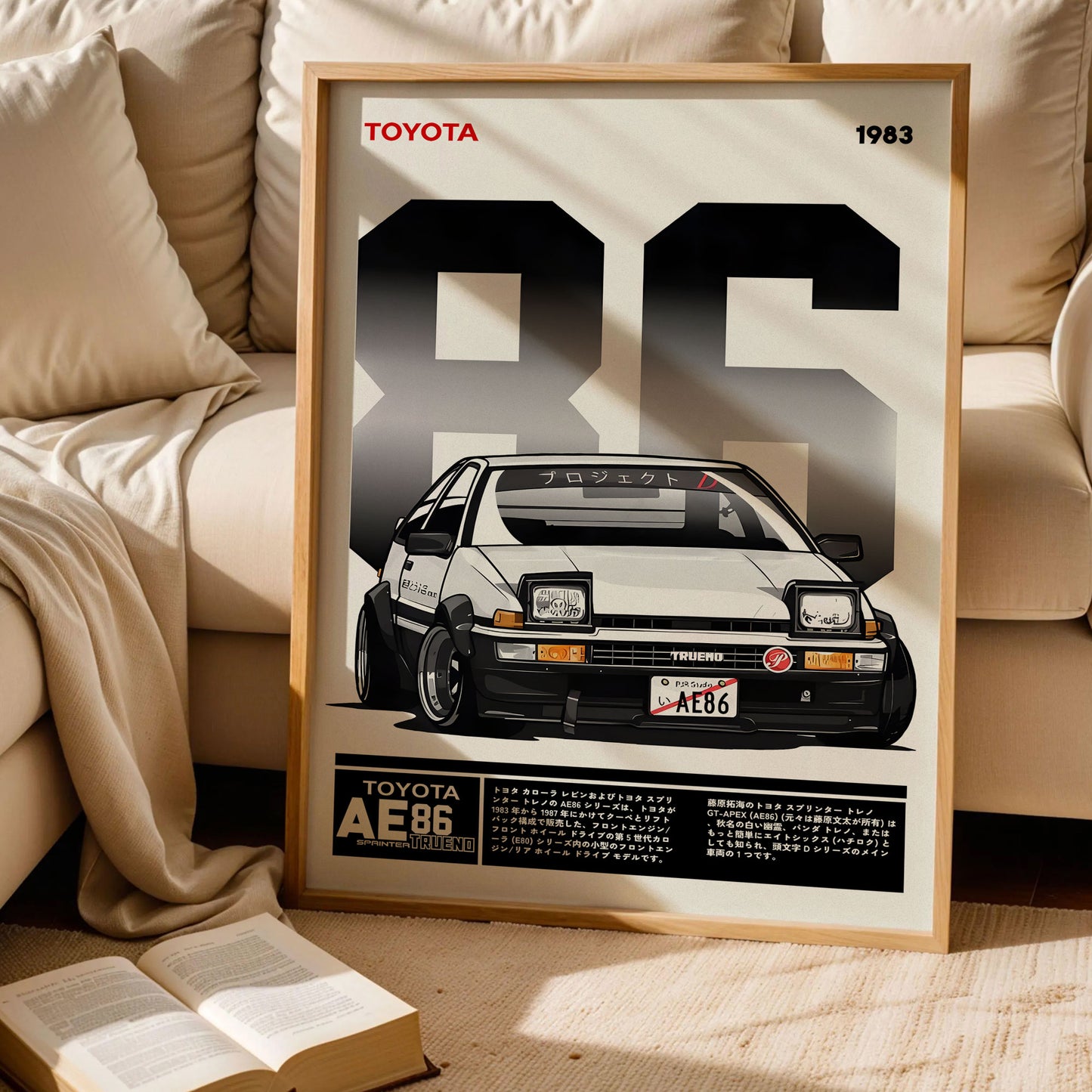 Initial D Toyota AE86 Sprinter Trueno Poster