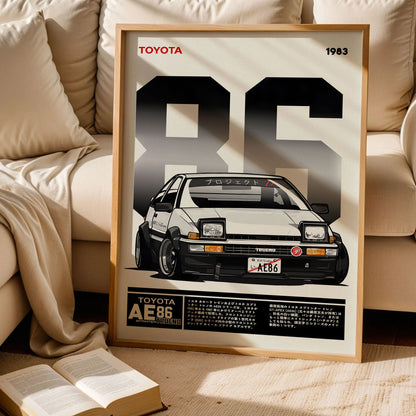 Initial D Toyota AE86 Sprinter Trueno Poster