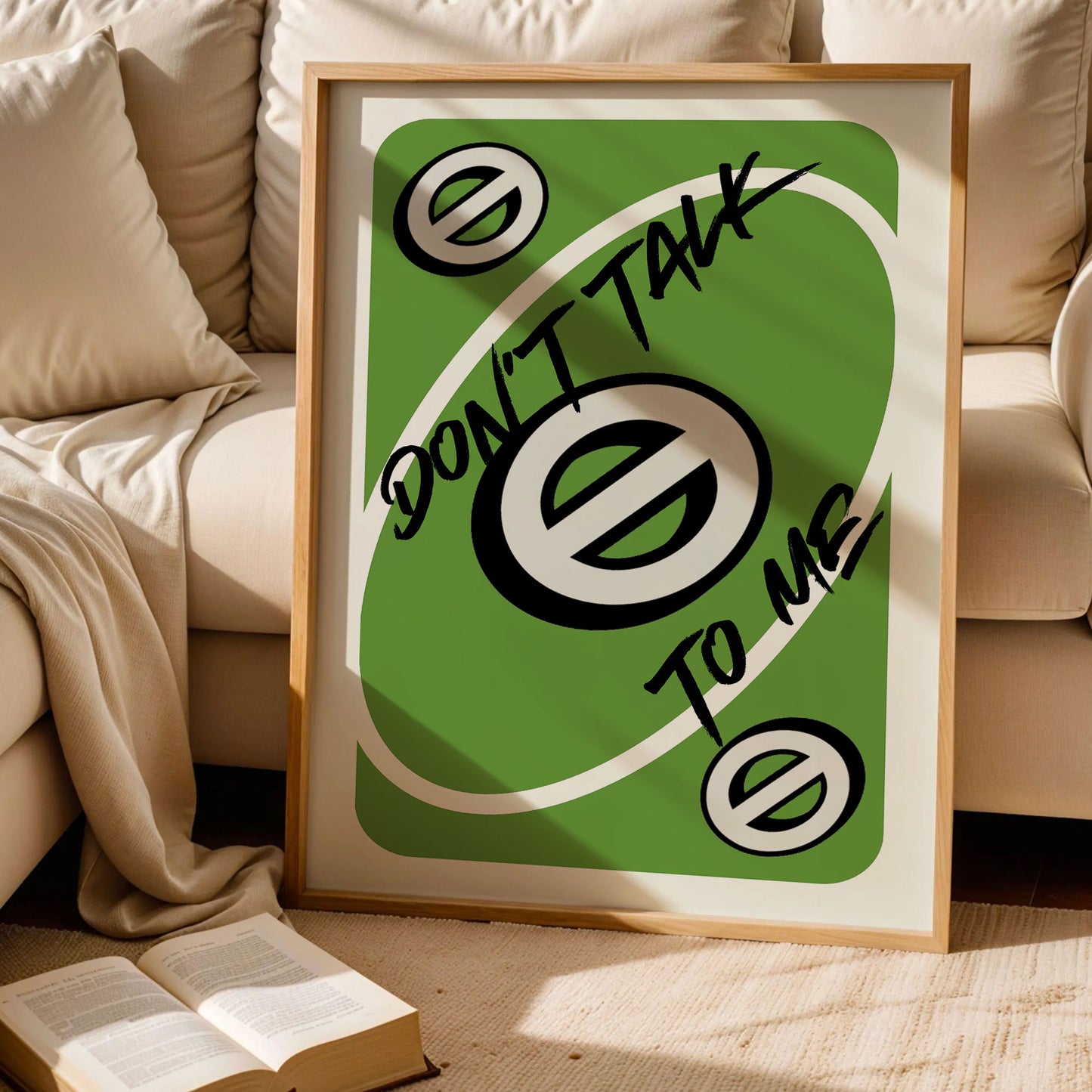 Don't Talk To Me Love Uno Playing Card Wall Art