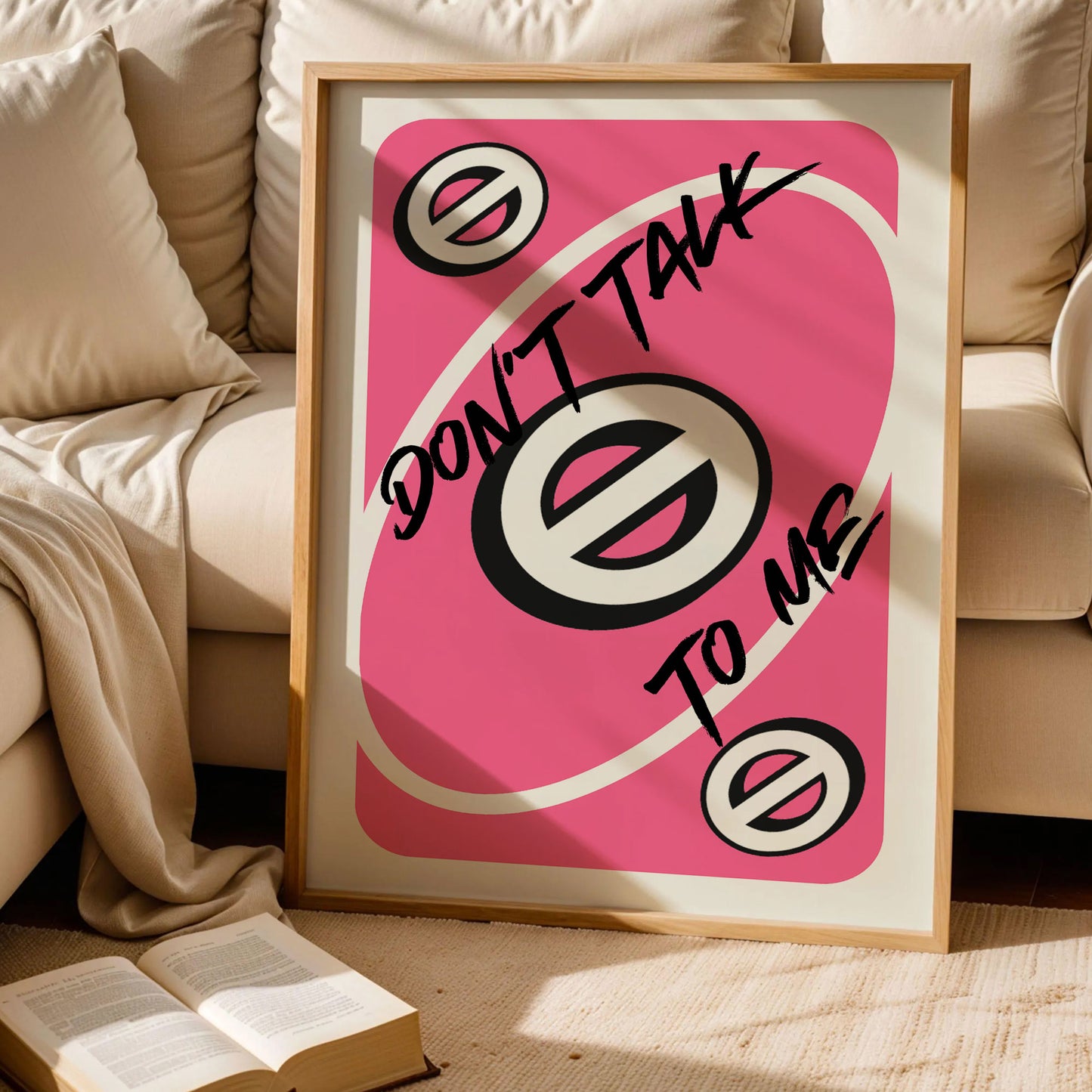 Don't Talk To Me Love Uno Reverse Card Poster
