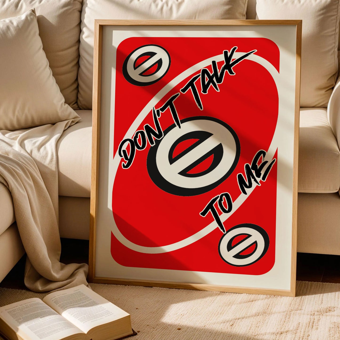 Don't Talk To Me Uno Red Card Poster