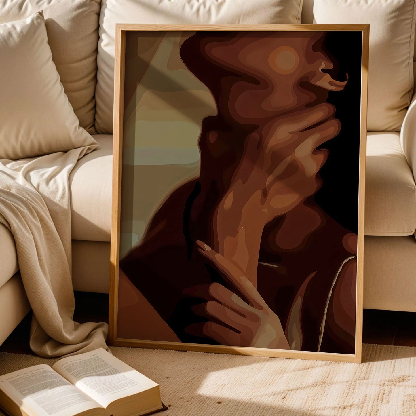 Black Love African Couple Portrait Poster