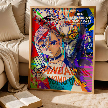 Dandadan Ken Takakura and Momo Ayase Poster