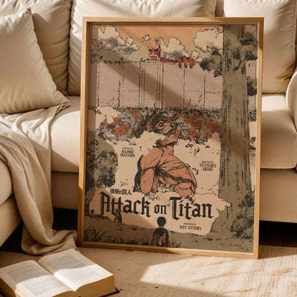 Vintage Attack on Titan Anime Manga Art Print