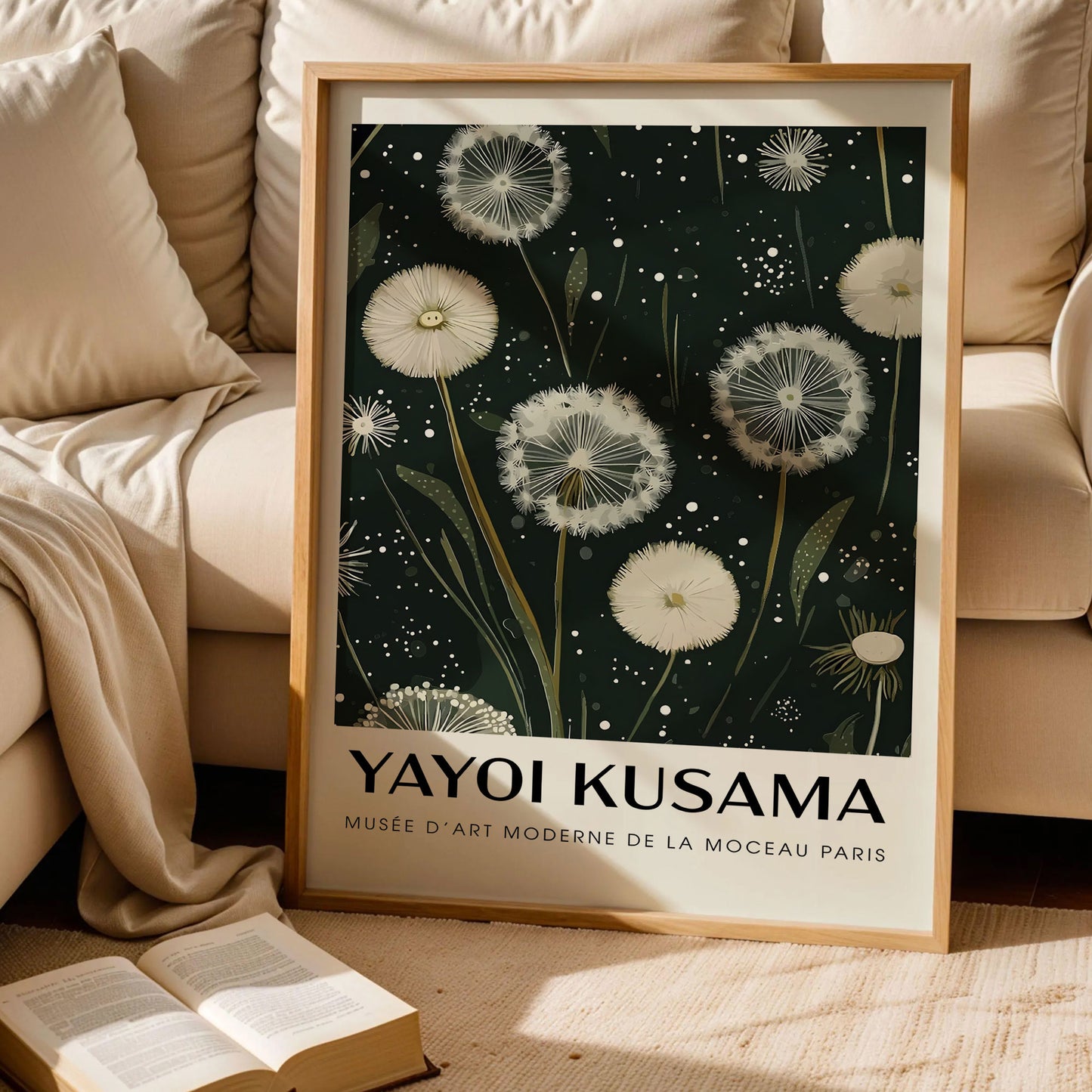 Green Yayoi Kusama Poster