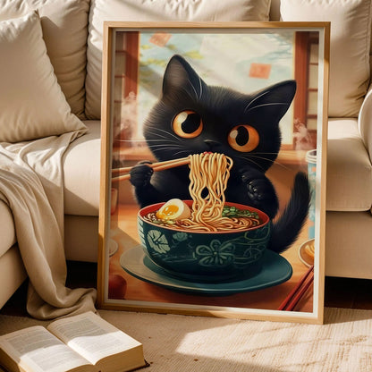 Noodle Cat Thief Anime Print