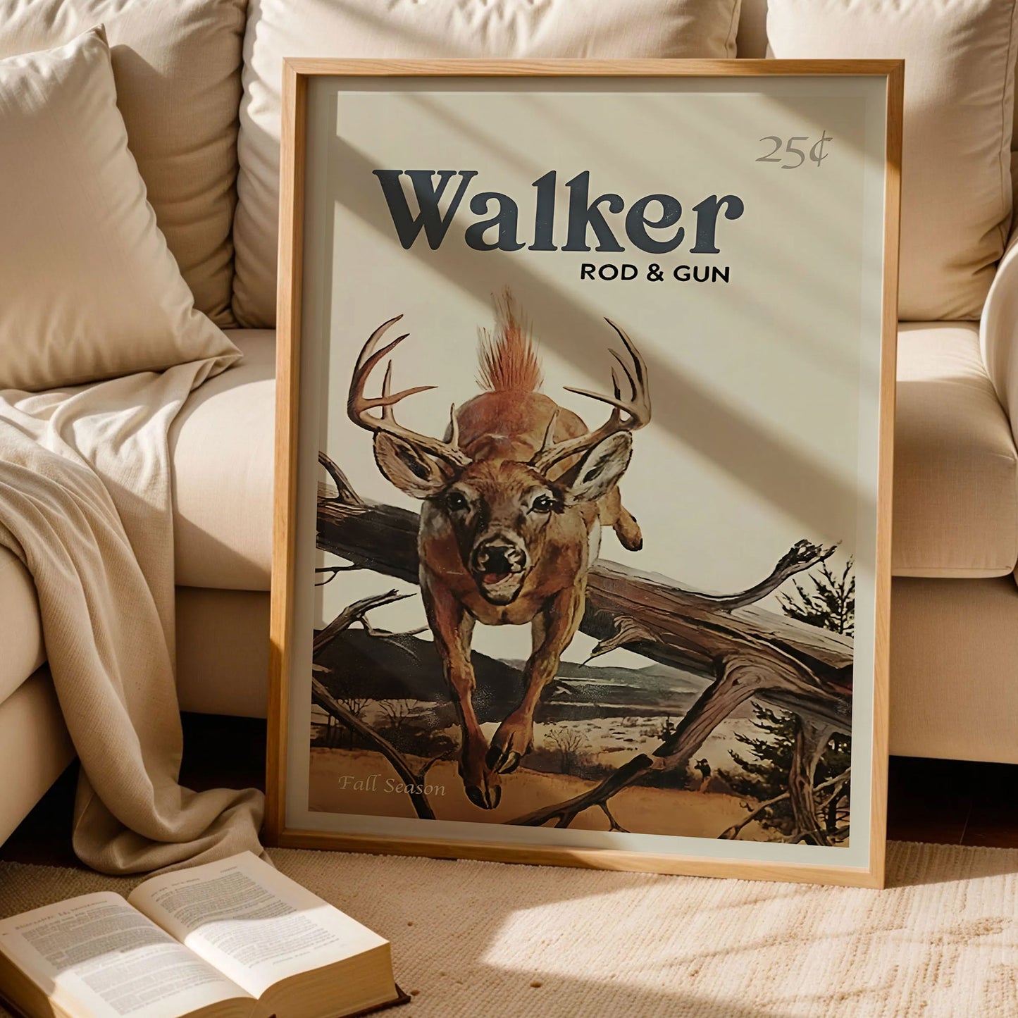Vintage Stag Hunting Art Print
