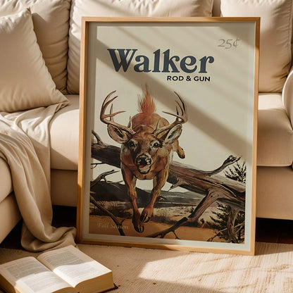 Vintage Stag Hunting Art Print