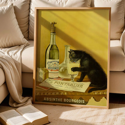 Absinthe Cat Poster