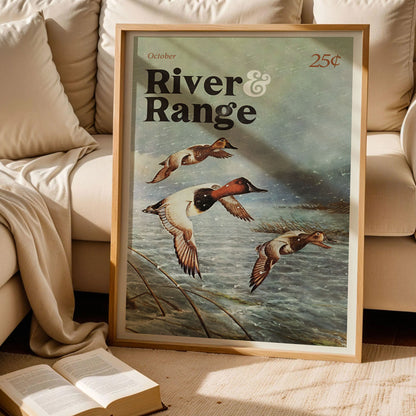 Vintage Geese Hunting Art Print