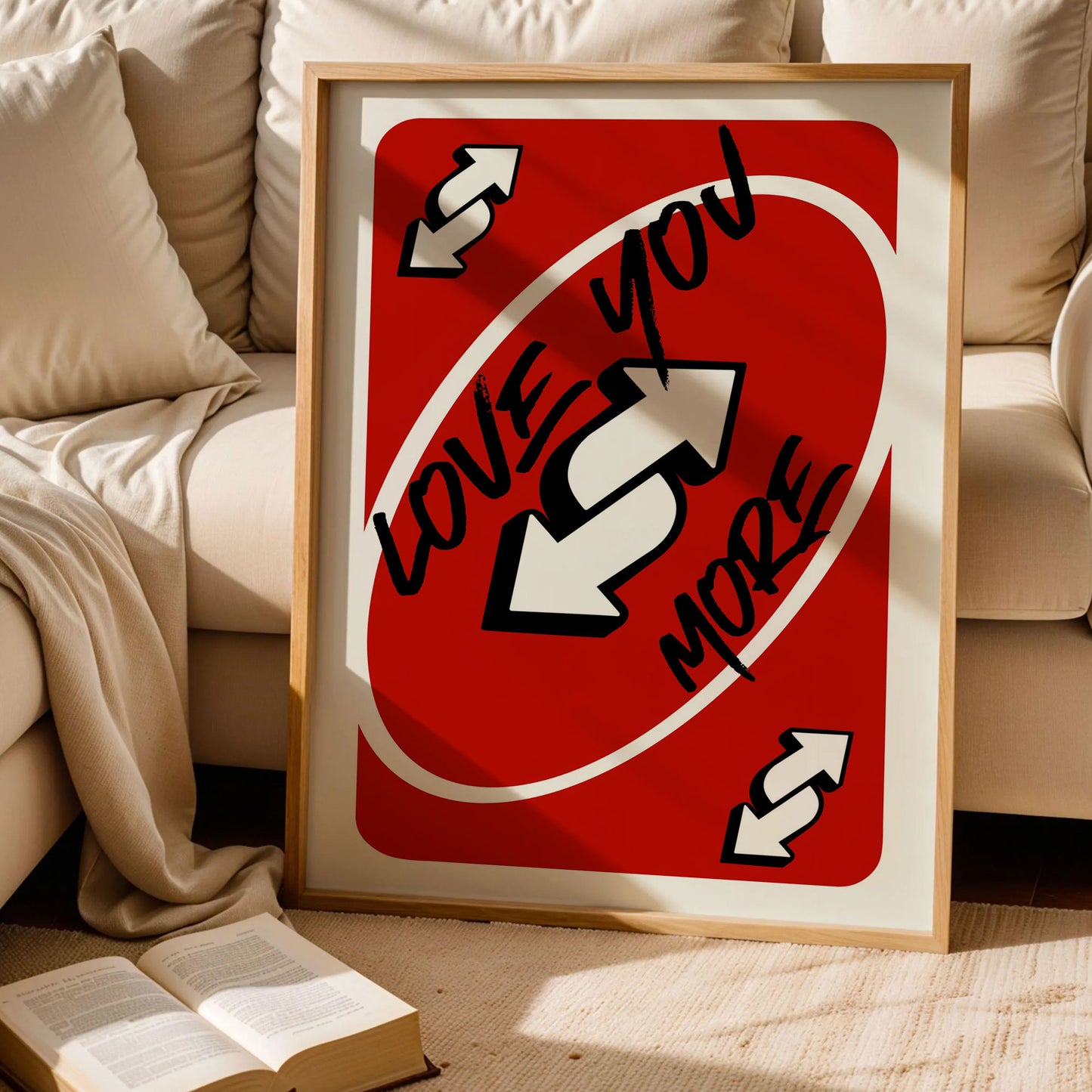 Love You More Uno Card Print