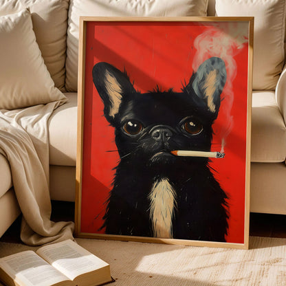 Black Cat with Cigar Art