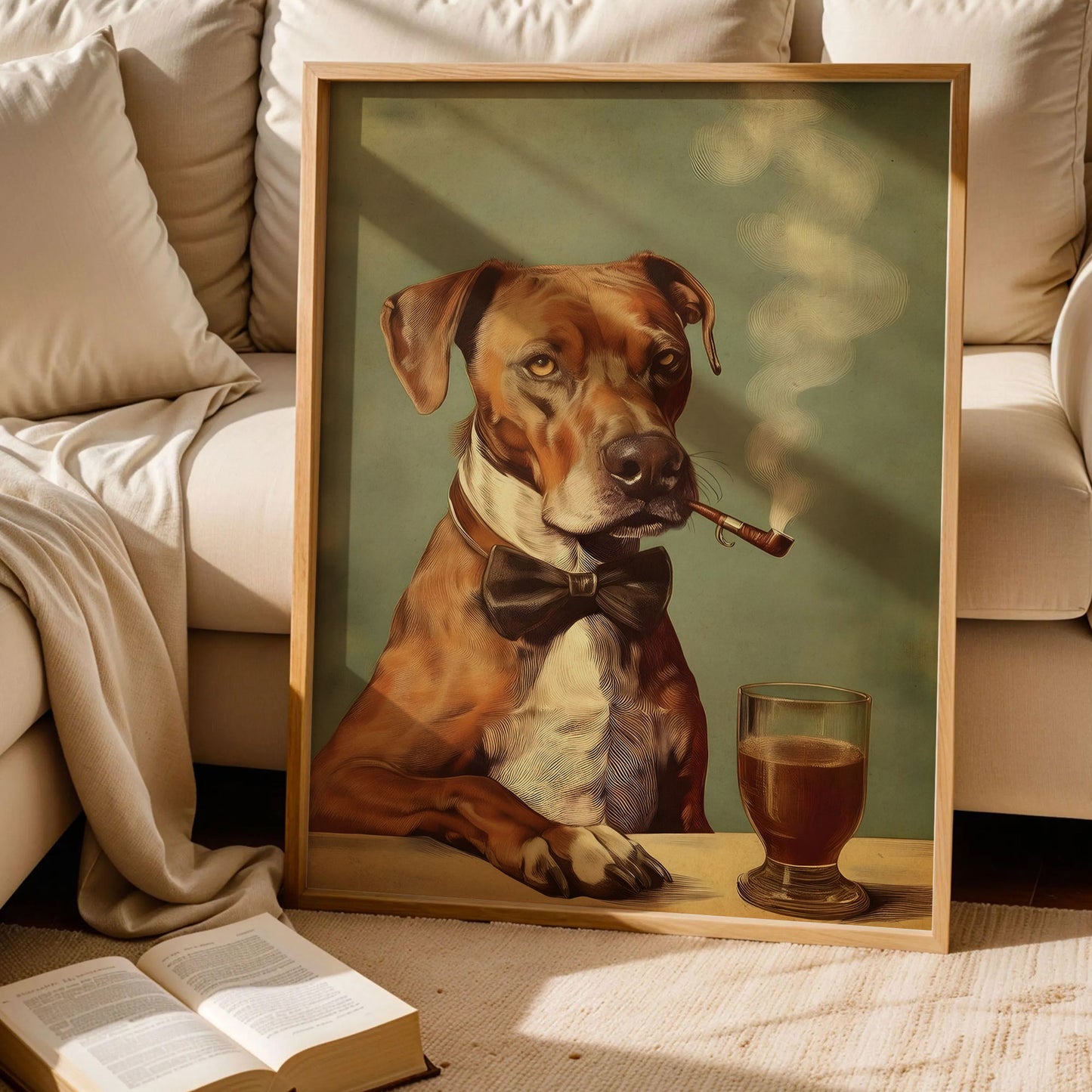 Dog with Cigar Poster