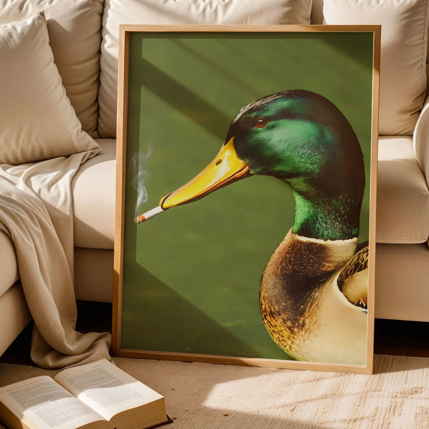 Duck Smoking a Cigarette Print