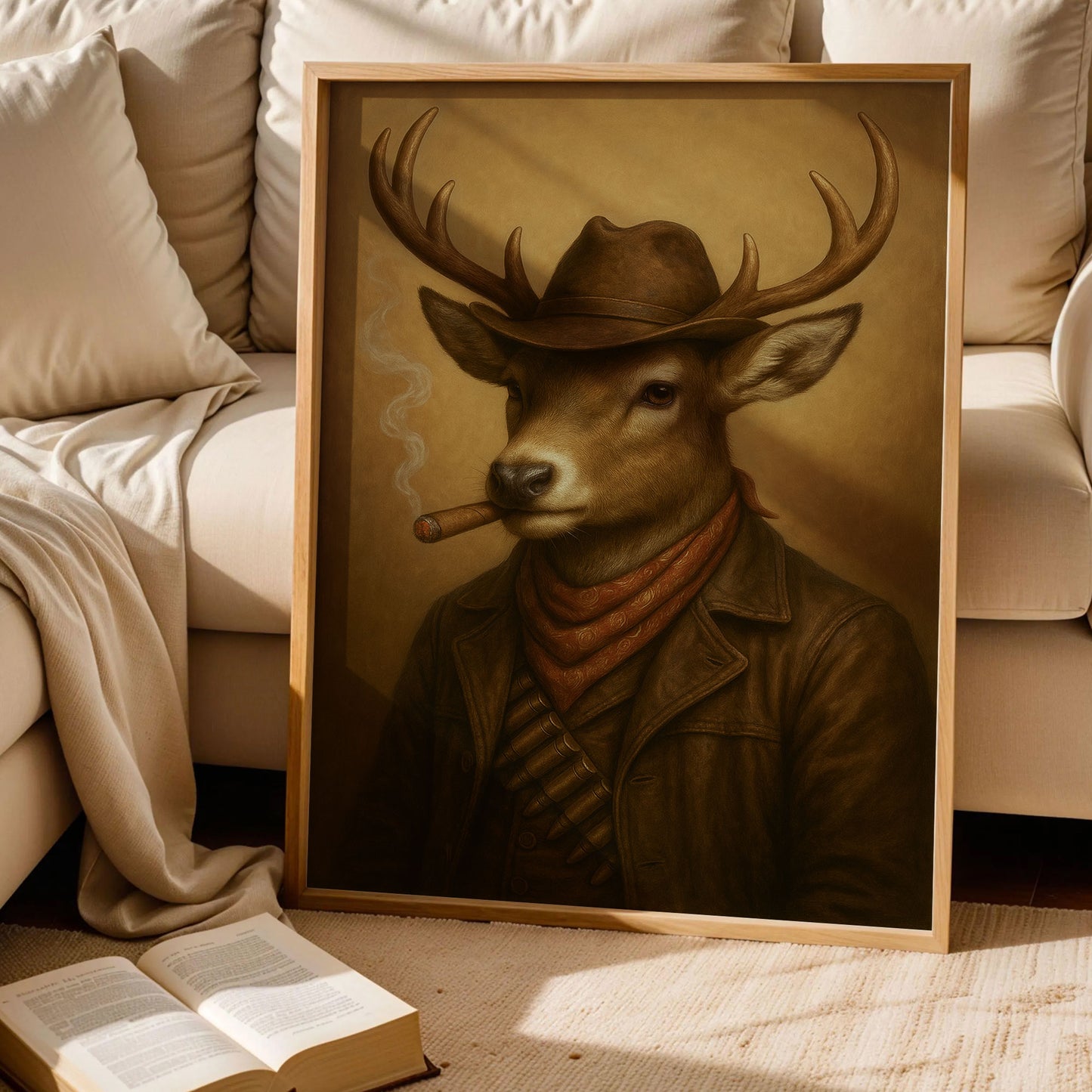 Buck Smoking a Cigarette Vintage Poster