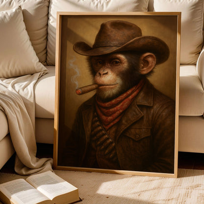 Smoking Monkey Wall Art