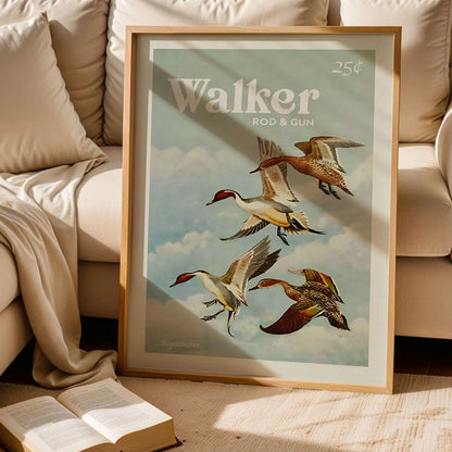 Vintage Geese Hunting Art Print