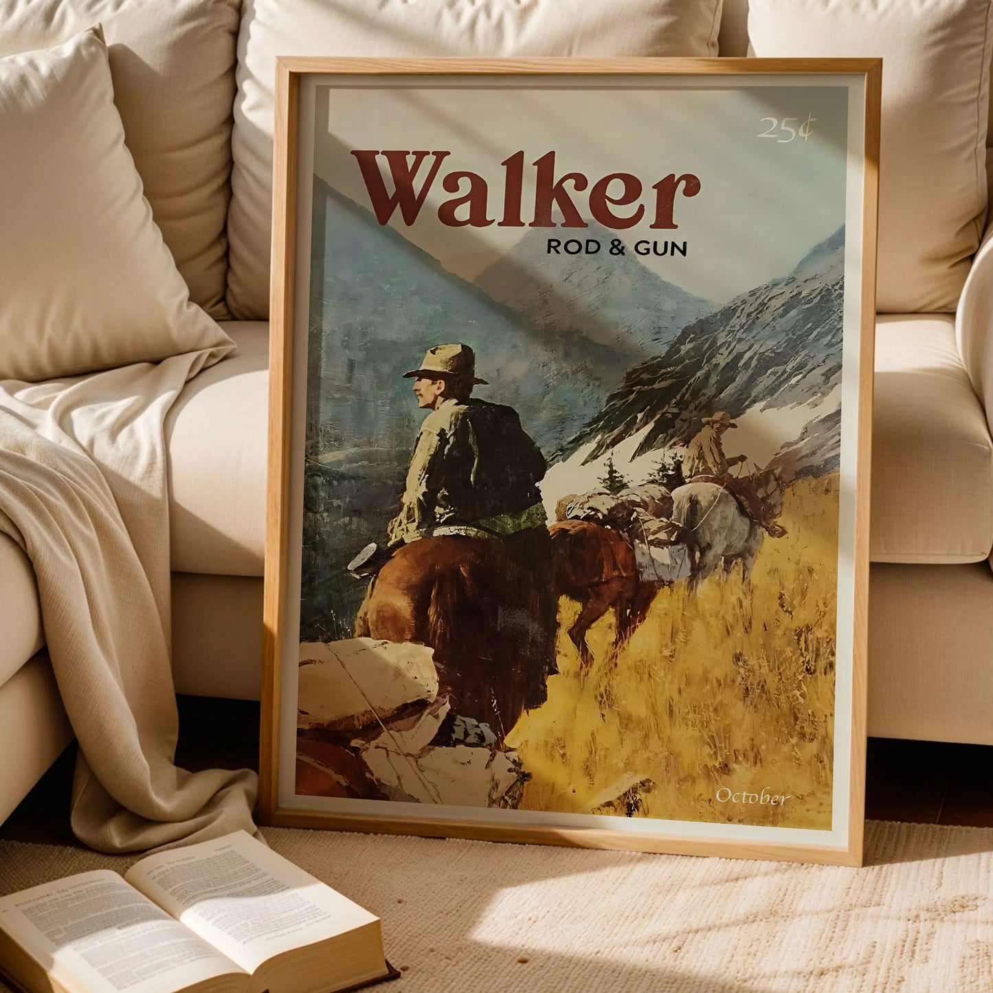 Vintage Western Hunting Art Print