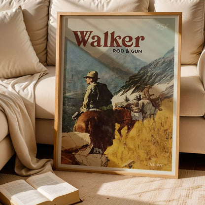 Vintage Western Hunting Art Print