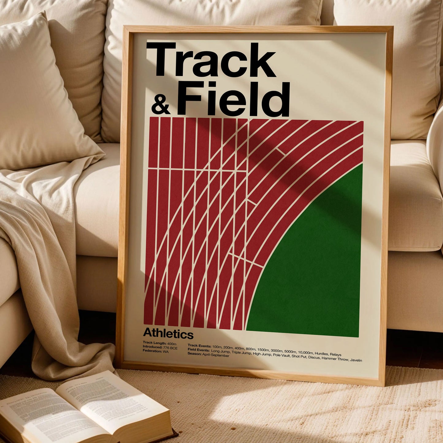 Track & Field Mid-Century Modern Poster