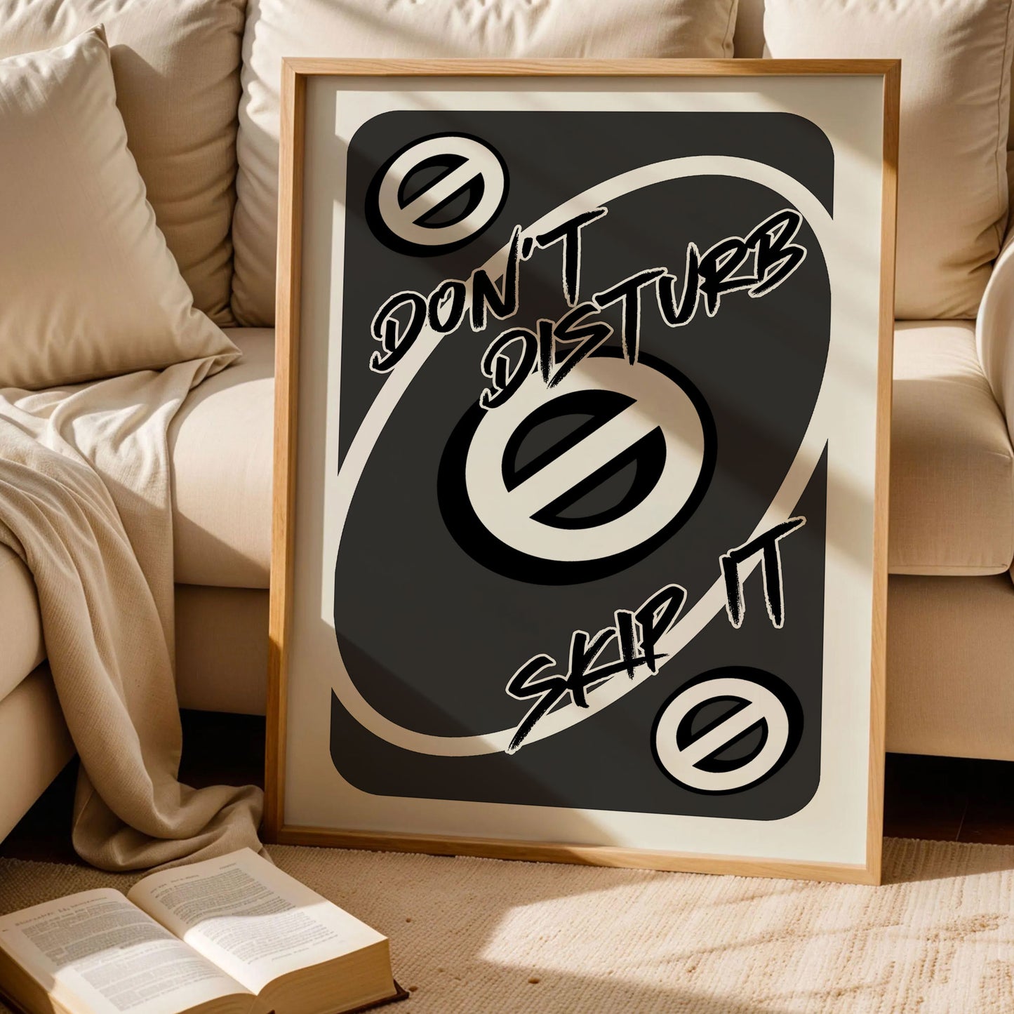 Don't Disturb Skeep Uno Trendy Card Poster
