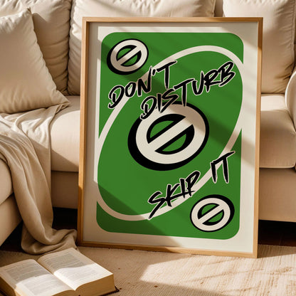 Don't Disturb Skeep It Playing Card Print
