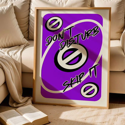 Don't Disturb Skeep It Game Playing Cards Poster