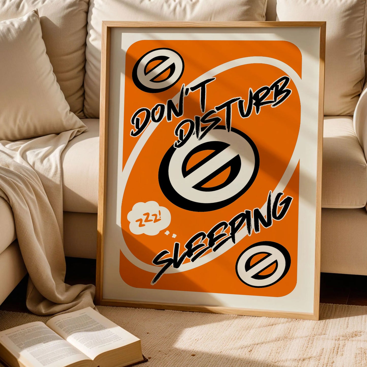 Don't Disturb Sleeping Trendy Modern Wall Art