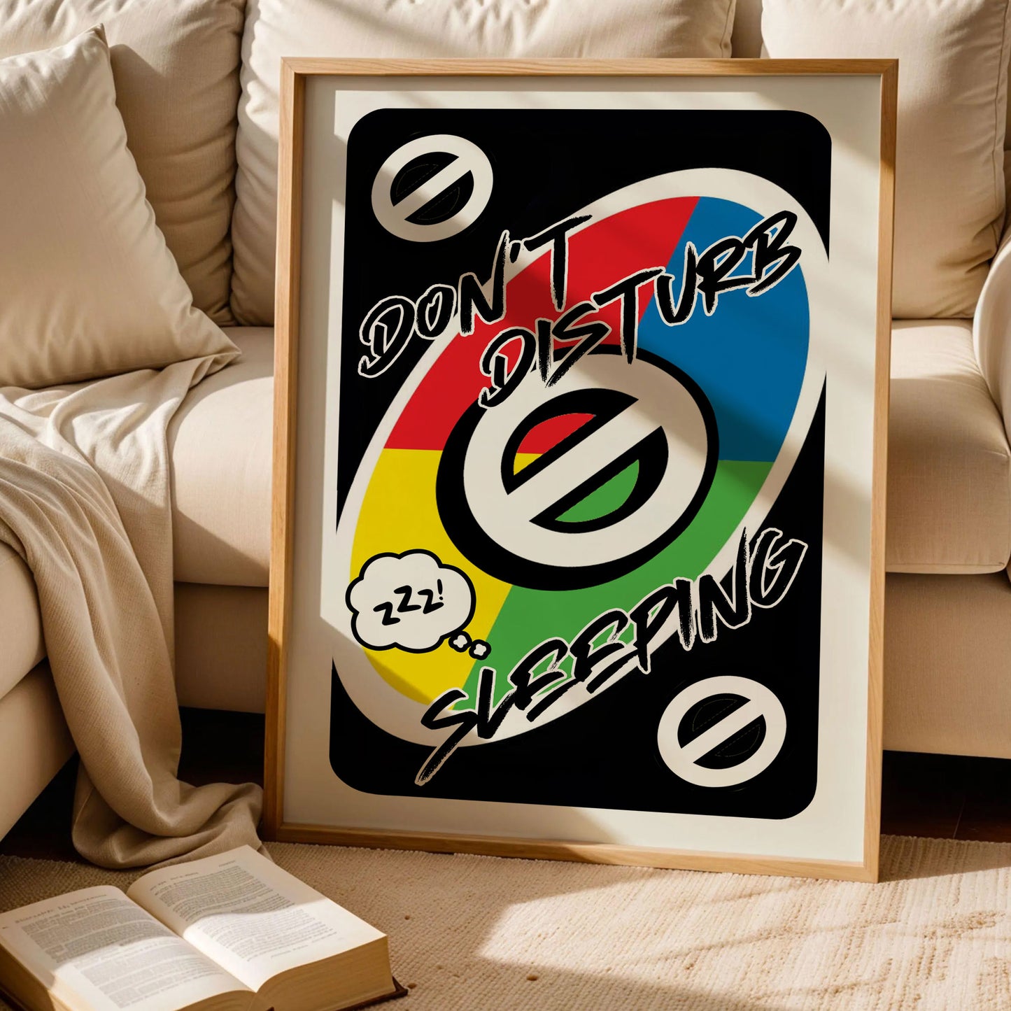 Don't Disturb Sleeping Uno Card Print