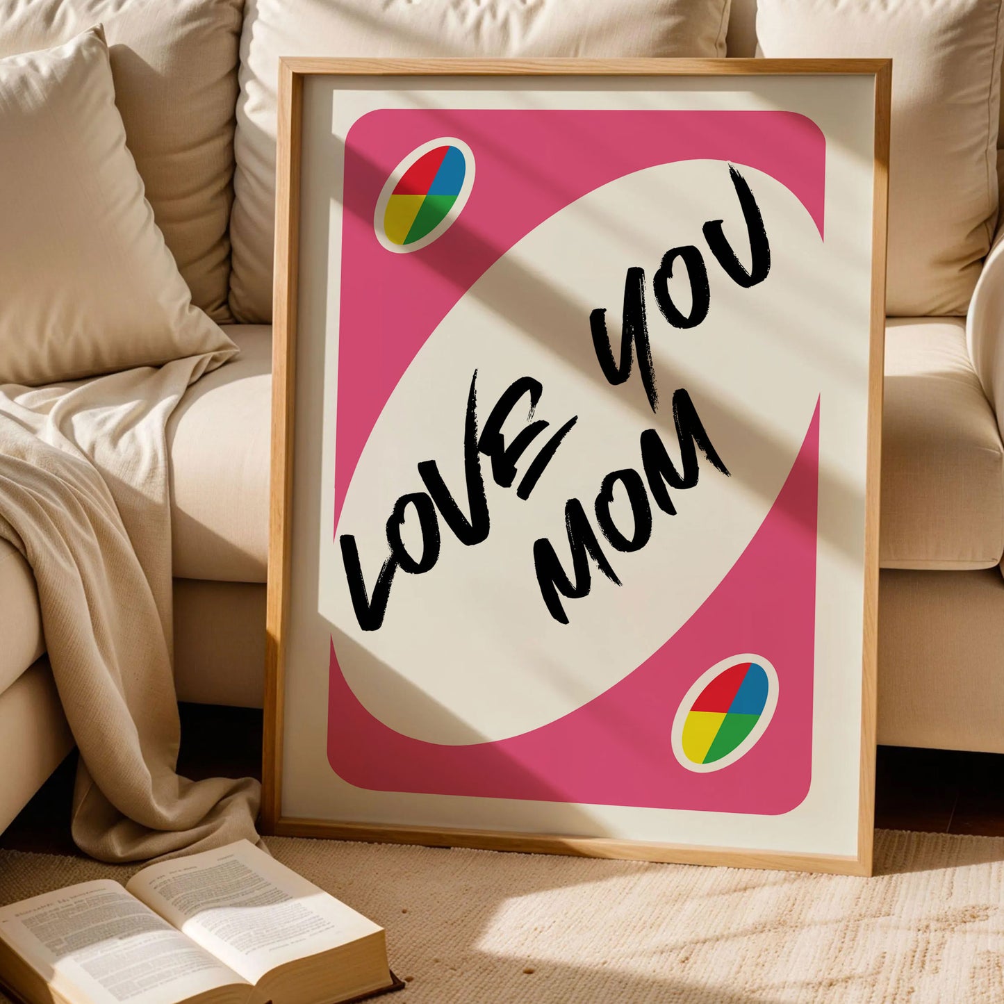 Love You More UNO Card Poster