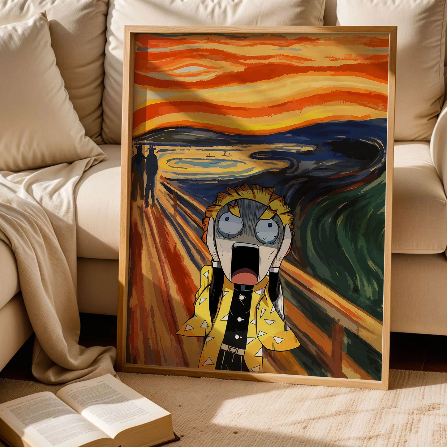 Zenitsu Agatsuma The Scream Anime Art Print