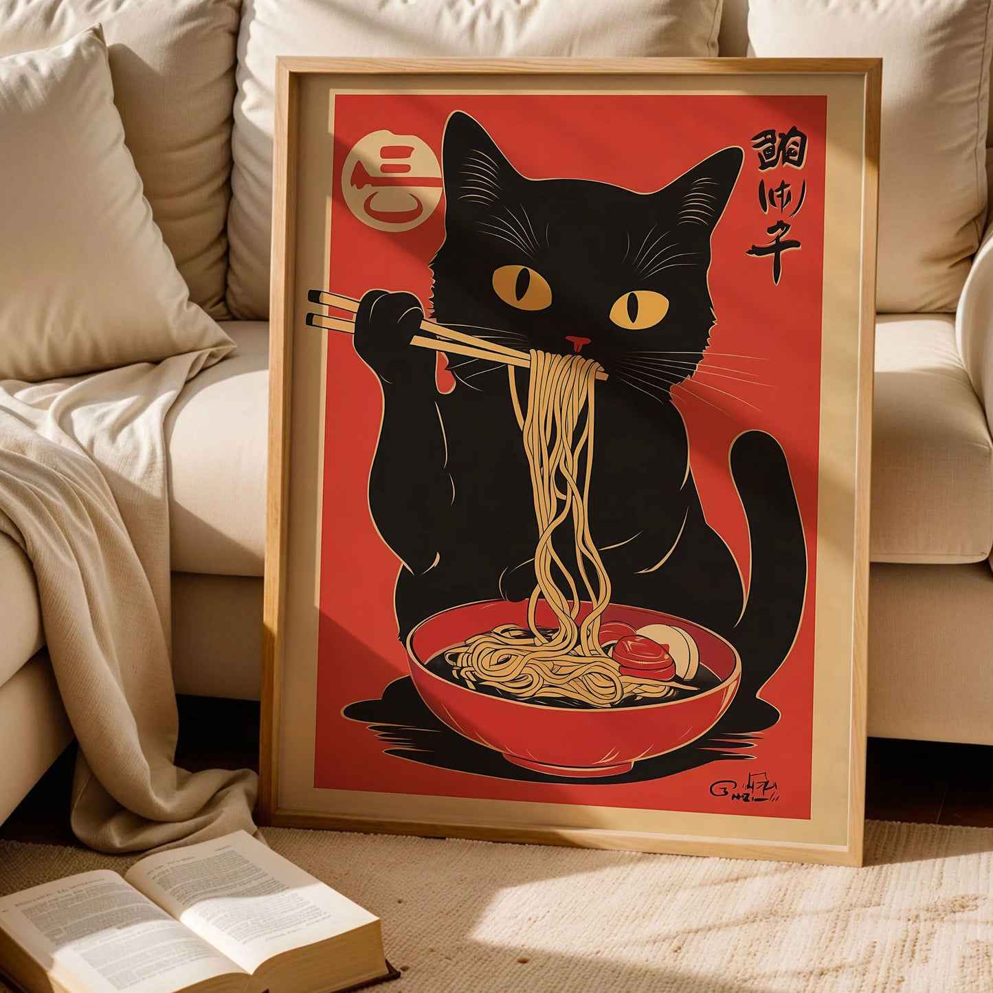 Noodle Cat Thief Anime Print
