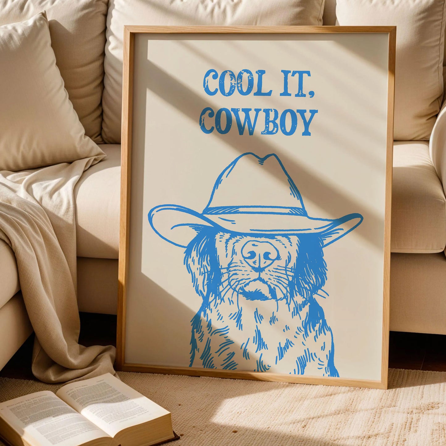 Cool It Cowboy Western Dog Poster