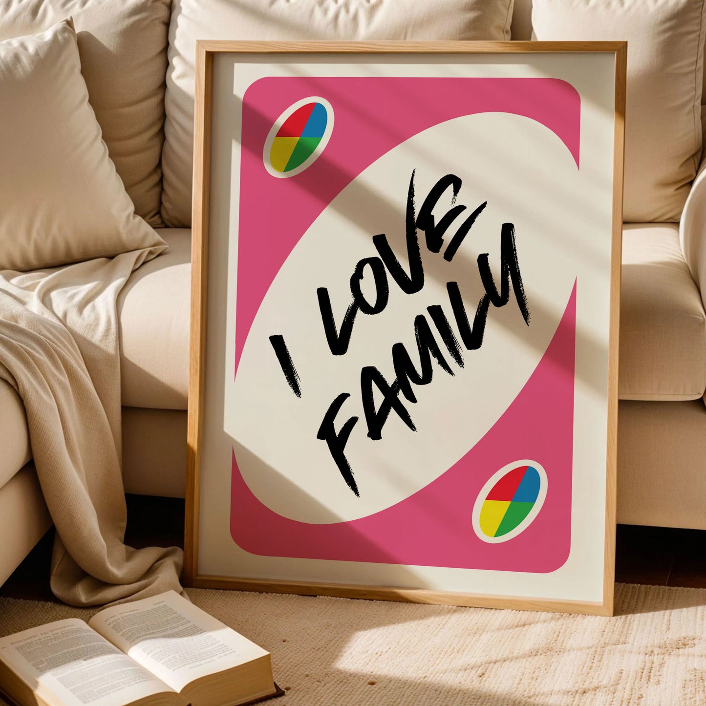 I Love Family UNO Card Print