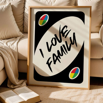 I Love Family Playing Wall Art