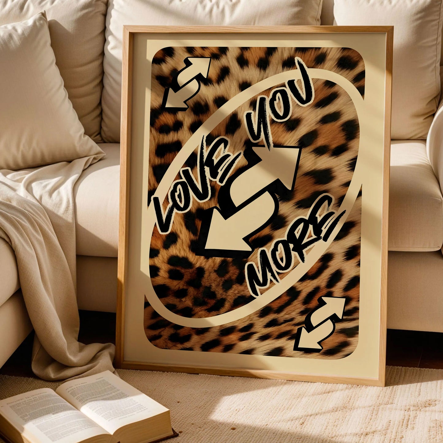 Love You More Leopard Poster