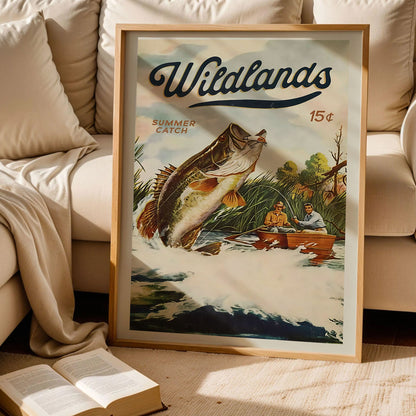Vintage Wildlands Fishing Poster