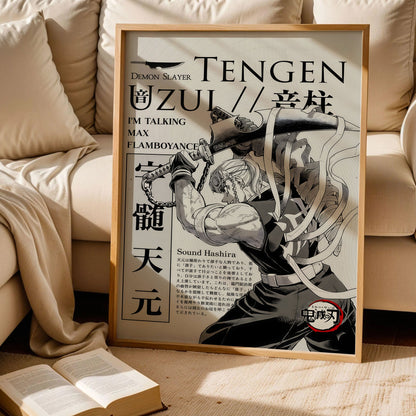 Uzui Tengen Demon Slayer Poster