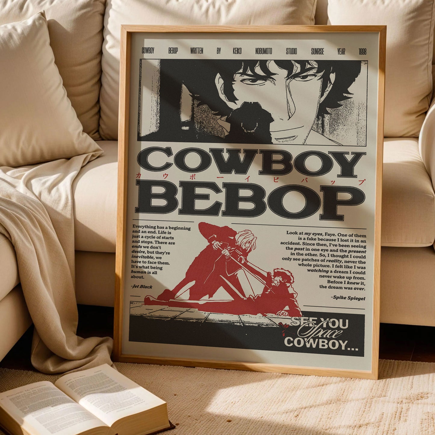 Cowboy Bebop Spike Spiegel and Jet Black Art Print
