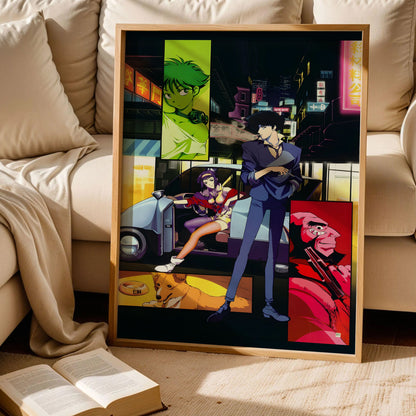 Spike Spiegel, Faye Valentine, and Ed Cowboy Bebop Poster