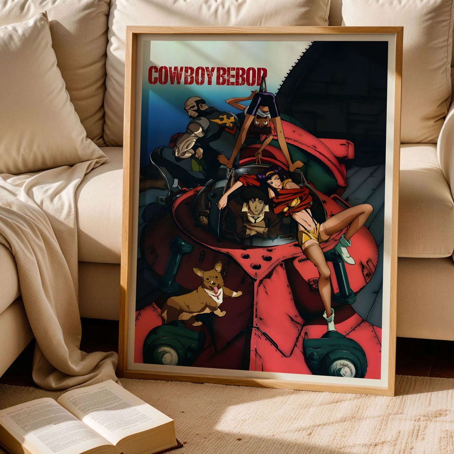 Cowboy Bebop Faye Valentine, Edward, and Ein Poster