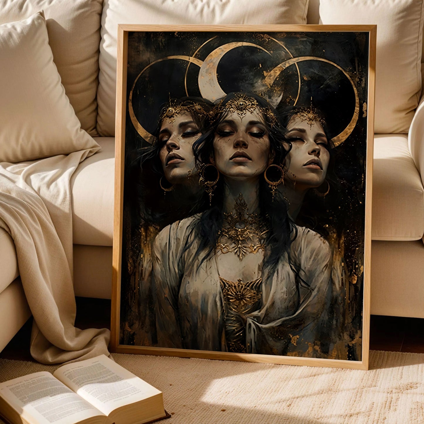 Hekate Triple Moon Goddess Print