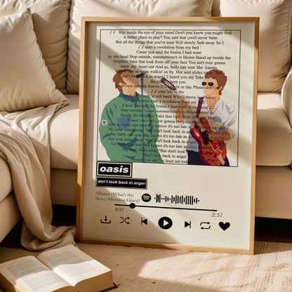 Oasis Don't Look Back in Anger Poster