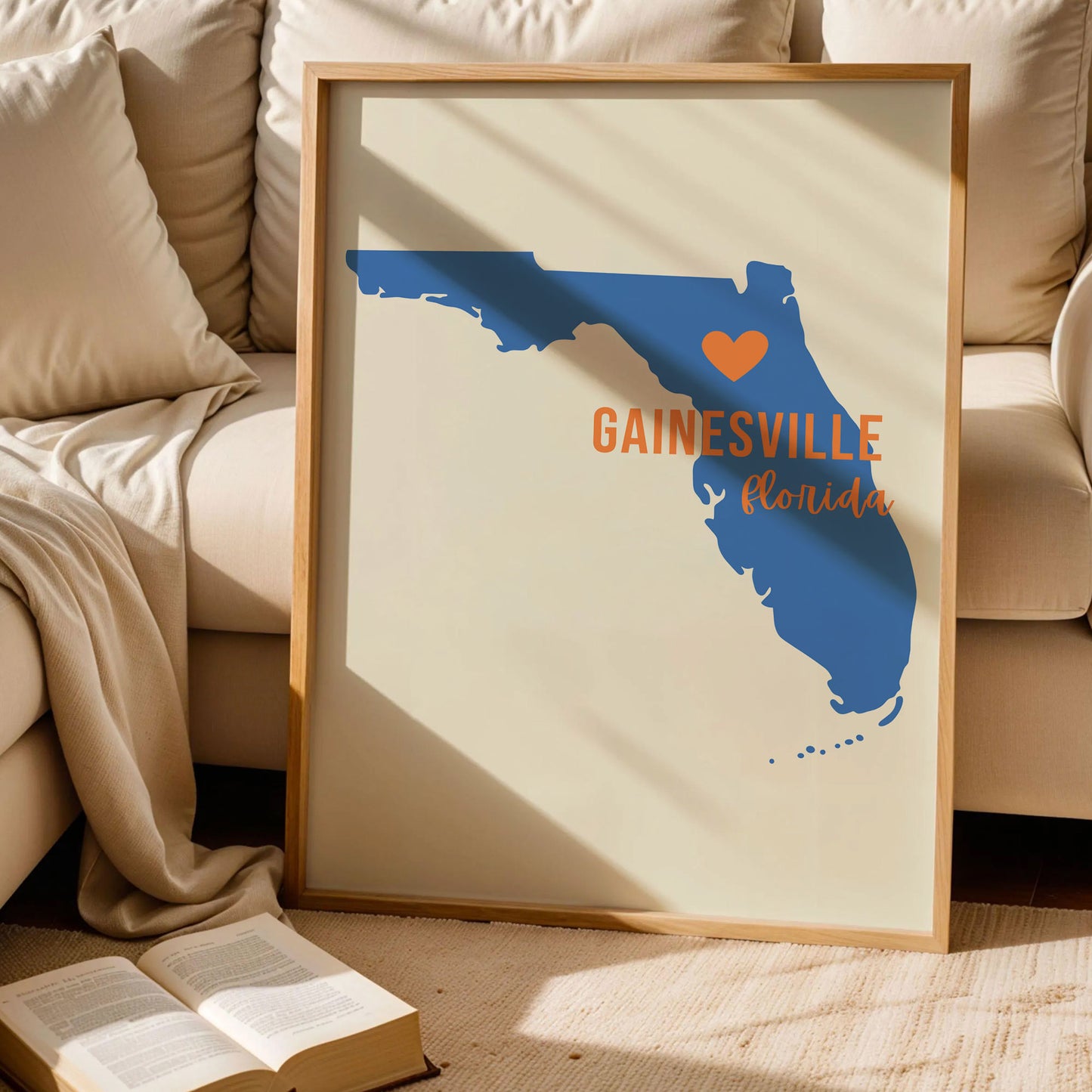 Gainesville Florida Map Print