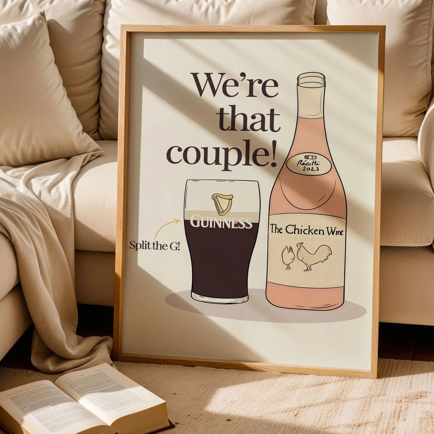 Guinness and Prosecco Couple Print