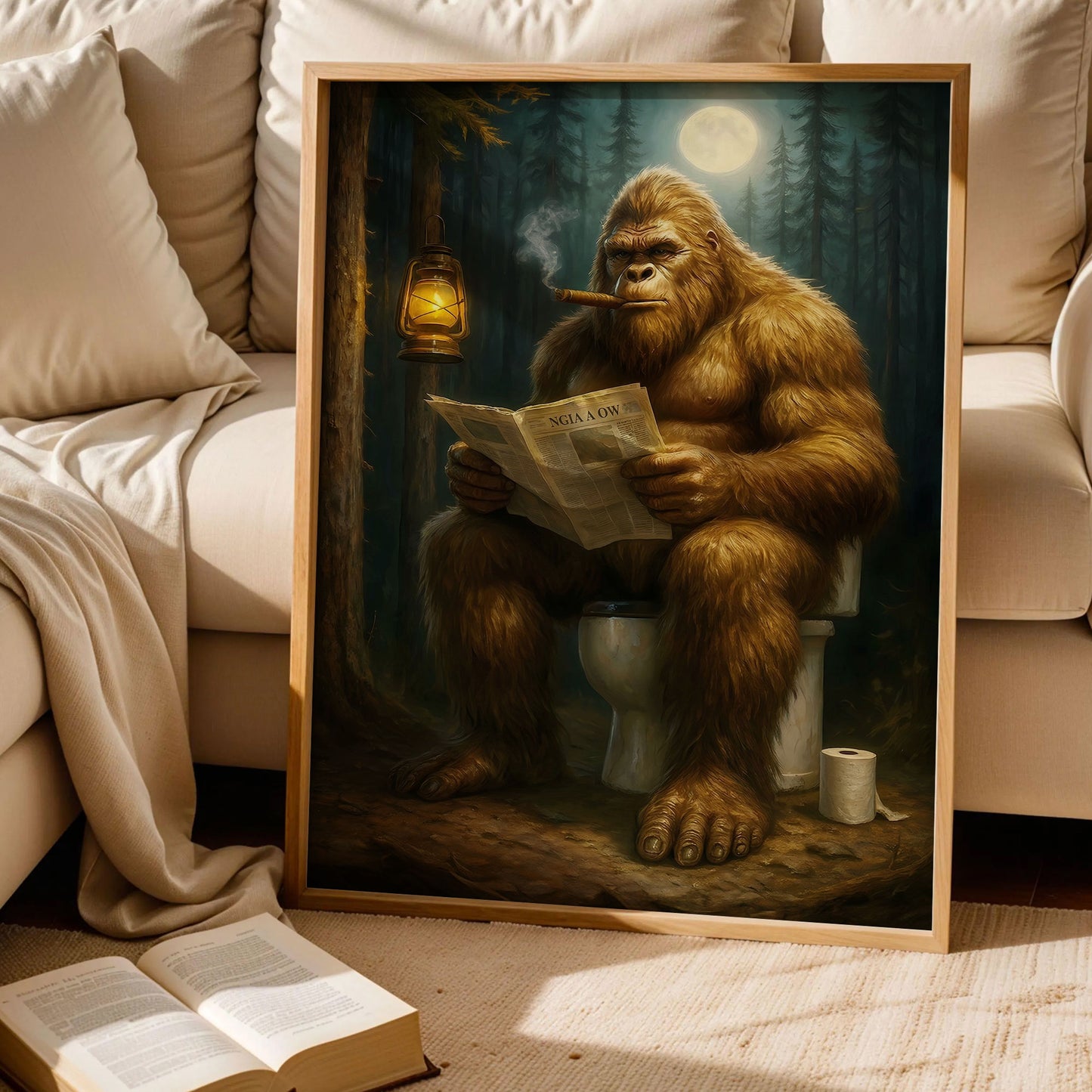 Bigfoot Bathroom Wall Art