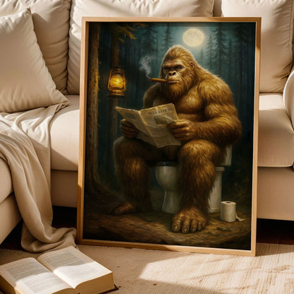 Bigfoot Bathroom Wall Art